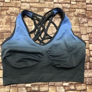 Rhonda Shear 1X Ombre Sports Bra Non-Padded